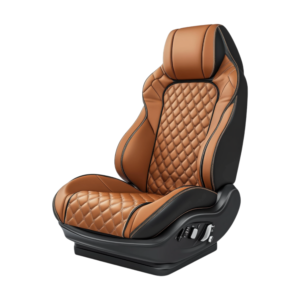 vecteezy the seat of a car with brown leather and black trim 51135376